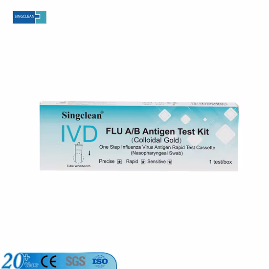 Méthode rapide d'or colloïdal de bandelette d'essai de réactif de kits de test de diagnostic d'antigène